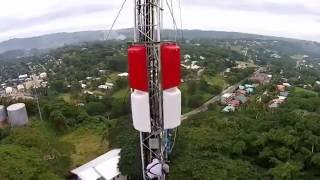 DVBT2 Antenna system Installing with Drone help  Hooray Vision project [upl. by Htezil]