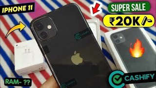 Unboxing iphone 11 128gb ₹20000🔥 Second hand iphone  Cashify Supersale  refurbished iPhone [upl. by Adidnere]