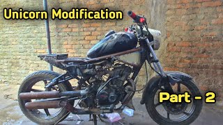 Unicorn To Harley Davidson  part  2 Bike Modified  Bike Modified Kese Kare  Dk modification [upl. by Kimball]