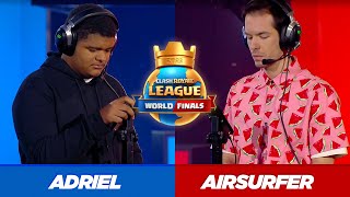 ADRIEL VS AIRSURFER  FINALES DEL MUNDO 2023  SEMIFINALES  clashroyale [upl. by Rehotsirhc]