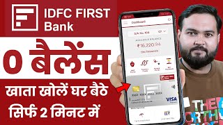 idfc zero balance account opening  idfc first bank zero balance account opening online [upl. by Dore]