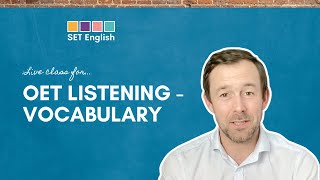 OET Listening  Vocabulary [upl. by Aenat]