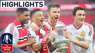 Crystal Palace 12 Manchester United 201516 Emirates FA Cup Final  Goals amp Highlights [upl. by Gyasi]