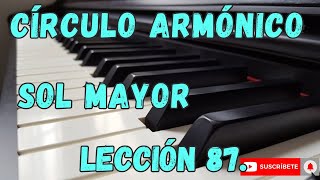 círculo armónico de SOL mayor curso de PIANO GRATIS lección 87 [upl. by Neile169]