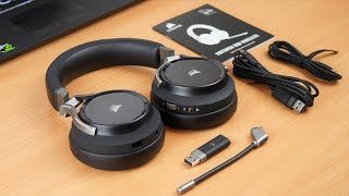 Corsair Virtuoso high fidelity gaming headset unboxing  Wireless HiRes Sound [upl. by Agnola]