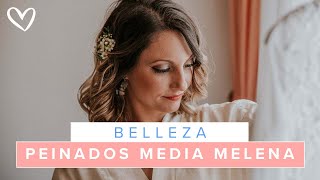 8 PEINADOS DE NOVIA con media melena [upl. by Carberry]