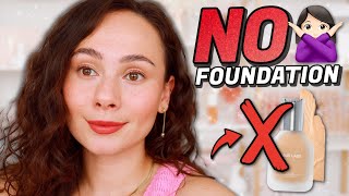 NO FOUNDATION MAKEUP TUTORIAL SWEATY SUMMER APPROVED [upl. by Aynatan]