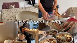 Living Together Vlog  ep2  cooking for lunchbox groceries a quick update house tour [upl. by Akerdna737]