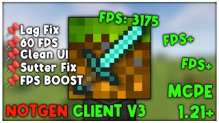 NOTGEN Client V3 For MCPE 121 FPS BOOST [upl. by Hausner312]