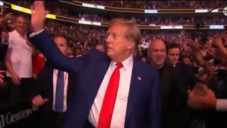 Donald Trump receives thunderous applause at UFC event [upl. by Ymled]