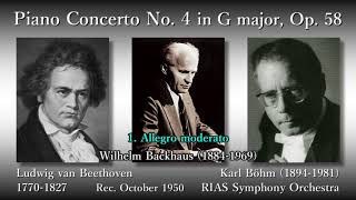 Beethoven Piano Concerto No 4 Backhaus amp Böhm 1950 ベートーヴェン ピアノ協奏曲第4番 バックハウス [upl. by Solrak]