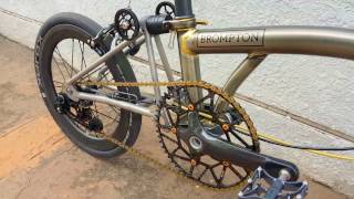 Ultra lightweight 3 Speed Brompton Raw Lacquer 78kg [upl. by Nerine]