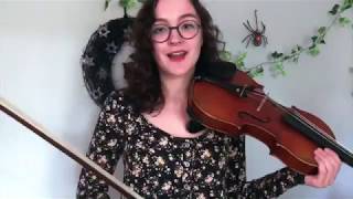 How to Play the Good Omens Theme on Violin Tutorial [upl. by Ardnasac456]