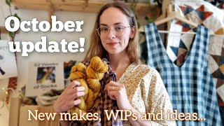 October sewing and knitting update 🧶🪡 what Ive made whats changed and new exciting ideas [upl. by Acassej]