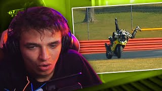 Lando Norris Reacts to the BEST SAVES in Motorsport [upl. by Ydnec90]