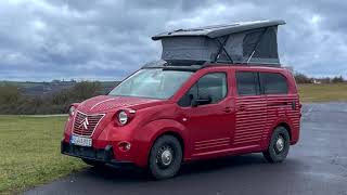 Retrocamper Citroën Berlingo 2CV Fourgonnette exklusiv bei Caravan Grebner Würzburg [upl. by Akemit891]