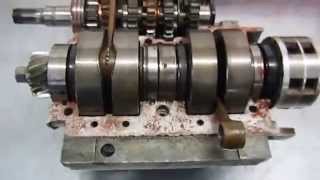 suzuki gt250 engine strip down and rebuild part 3 crank pistons [upl. by Mailand]