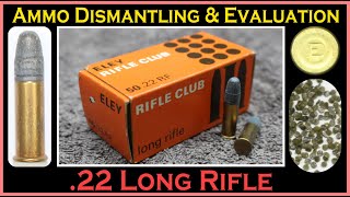 22LR Deconstruction Eley Rifle Club 40grs  LRN AmmoAmmunition Dismantling amp Evaluation [upl. by Leind]