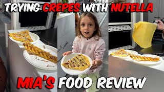 Food review of CrepesPancakes with Nutella in Louvre Abu Dhabi Cafe [upl. by Balch]