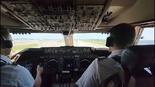 Experience the Thrill of Takeoff Boeing 747 Cockpit View from New Yorkquot [upl. by Epp]