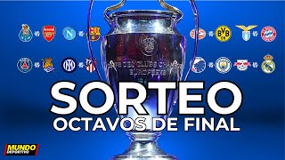 Sorteo explosivo Octavos de final de la Champions League [upl. by Eirrehc564]