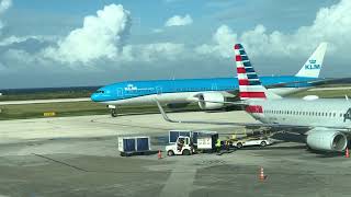 Arrival from Amsterdam KLM flight KL735 PHBVV at Hato International Airport Curaçao [upl. by Inamik]