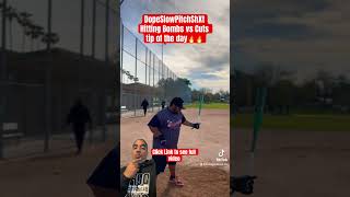 Hitting Bombs vs Cuts tip of the day🔥🔥usssaslowpitch slowpitchsoftball shorts battingtips [upl. by Starks276]