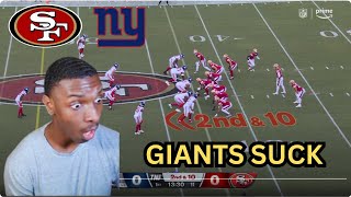 Cowboys Fan Reacts To San Francisco 49ers vs New York Giants [upl. by Nosle]