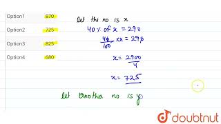 If 40 of a number is 290 then what is the number which is 20 more than the initial number [upl. by Greenwald]