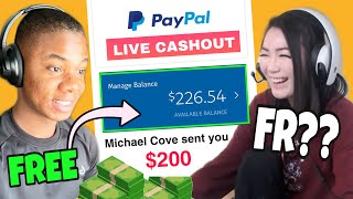 Cashing Out 200 LIVE On Free Money App Then Giving It Away Paypal Free Money [upl. by Risan]