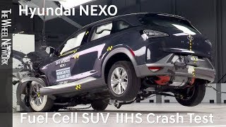 Hyundai Nexo Hydrogen Fuel Cell Vehicle IIHS Crash Test [upl. by Ydnat]