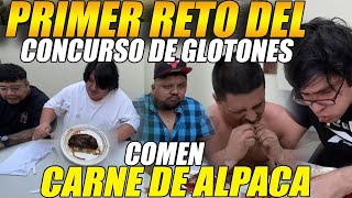 😲PRIMER reto en el CONCURSO de GLOTONES😲QUIÉN come la CARNE de ALPACA más RÁPIDO [upl. by Yeldnarb]