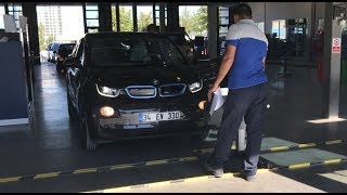 \u00100 Elektrikli Araba BMW i3 Muayenesi Egzoz Emisyon Pulu Yok [upl. by Sapphira708]