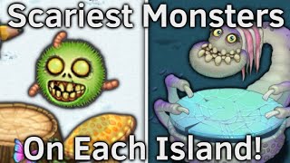 The Scariest Monster On Each Island My Singing Monsters [upl. by Grannie]