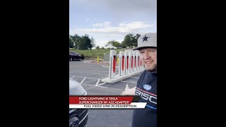 First Time Using New Adapter at Tesla Supercharger  Lightning Mike [upl. by Urbana]