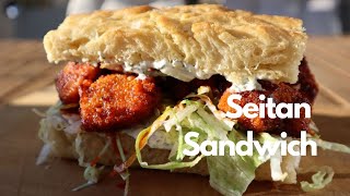 Chicken flavoured Seitan Sandwich  Traditional but not [upl. by Seltzer]