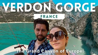 The Grand Canyon of Europe Boating along the Verdon Gorge lake 🇫🇷 [upl. by Drazze]