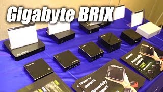 Gigabyte CES 2014  BRIX and BRIX PRO plus GPU extender [upl. by Jarlen]