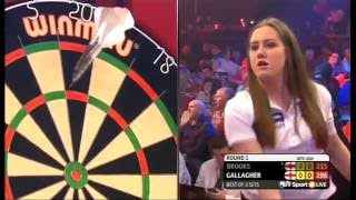 Darts Ladies World Championship 2015 Round 1 Brooks vs Gallagher [upl. by Ashby782]