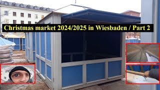 Christmas Market 2024 in Wiesbaden  Part 2  View inside the sales stands [upl. by Mahgirb]