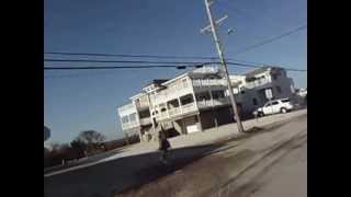 LBI Holgate NJ destruction after Hurricane Sandy  from south end going north [upl. by Cottrell330]