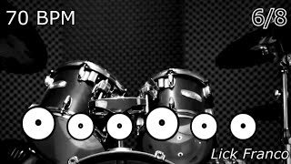 68  Drum loop Metronome 70 BPM Slow Rock [upl. by Irrot]