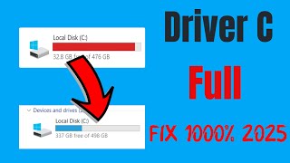 💻 🚨 How to FIX Windows 1011 Drive C Full amp Show Red Bar  How to Extend C Drive in Windows 1011 [upl. by Pelmas]