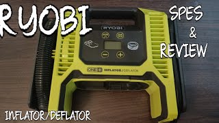 Ryobi 18v InflatorDEFLATOR Specs and Review [upl. by Sachs]