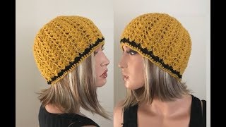 How to Crochet Classic Shell Beanie Hat Pattern 618│by ThePatternFamily [upl. by Boru]