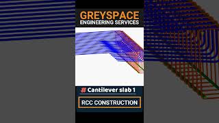 How to provide the cantilever slab reinforcement  Slab rebar details  3D Animation [upl. by Elletnohs774]