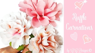 Carnation Paper Flower  How To DIY Flowers [upl. by Rhoda]