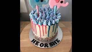 Elephant Piñata drip gender Reveal Cake by The Sweet Side [upl. by Housum]