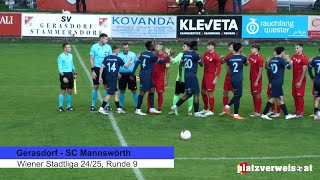 Highlights Gerasdorf  Mannwörth Wiener Stadtliga 2425 [upl. by Duj485]