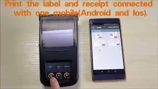 Nyear 58mm Bluetooth Thermal label and receipt Printer [upl. by Luapnoj]